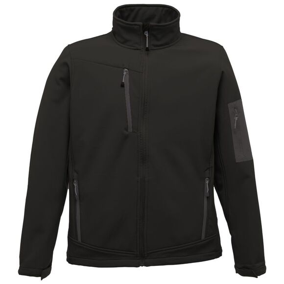 Regatta Professional Mens 3 Layer Membrane Soft Shell Jacket / Black/Seal Gray - Picture 1 of 5